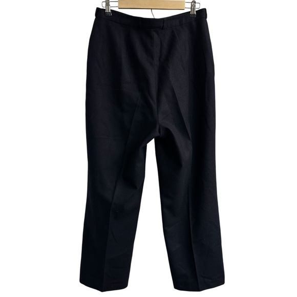 VINTAGE Saks Fifth Avenue Womens 18 Pure Wool Dress Slacks Navy Blue Pleated. - Picture 1 of 8